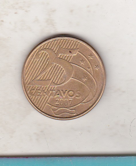 bnk mnd Brazilia 25 centavos 2007
