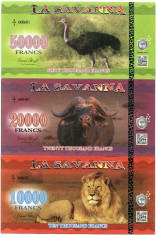 !!! LA SAVANNA - COALA NETAIATA 10.000 + 20.000 + 50.000 FRANCI 2016 - UNC foto