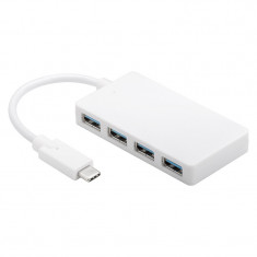 Adaptor multiport Goobay, 4 x USB mama, 1 x USB-C tata foto