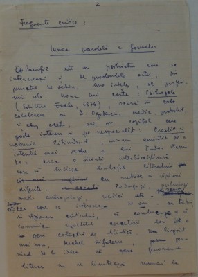 Manuscris al scriitorului Eugen Simion, Lumea paralela a formelor, 11 pagini foto