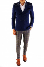 Sacou tip Zara Man bleumarin - sacou barbati - sacou casual office - 6846 foto