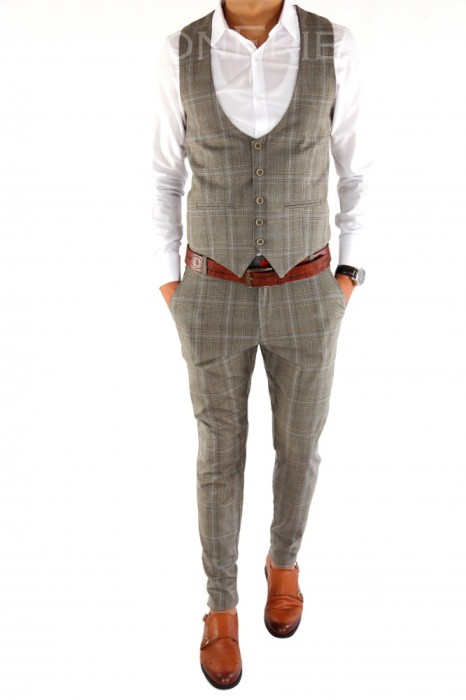 Compleu tip ZARA VESTA + PANTALONI - costum barbati casual office - 6849 foto mare Compleu tip ZARA VESTA + PANTALONI - costum barbati casual office - 6849 foto mare