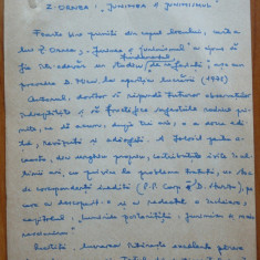 Manuscris al lui Ovidiu S. Crohmalniceanu ,Cronica literara ,Z. Ornea ,13 pagini