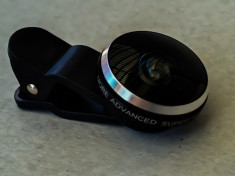 Obiectiv Smartphone Clip on Fisheye 235 grade - Poze reale ! foto