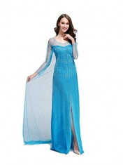 Costum Elsa Cosplay Printesa Rochie Frozen Adult foto