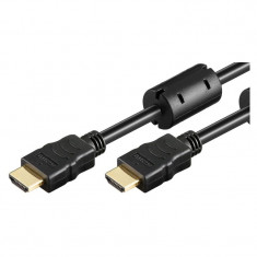 Cablu HDMI Goobay, conector Ethernet, contacte aurite, 15 m foto