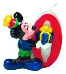 Lumanare de tort 3D cifra 0 Mickey Mouse foto