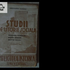 Constantin Giurescu, Studii de istorie sociala, Biblioteca istorica Universul