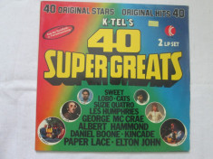 Various ?? K-Tel&amp;#039;s 40 Super Greats _ dublu vinyl,LP,Germania foto