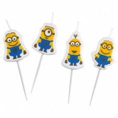 4 Lumanari Tort Party figurine MINIONS foto