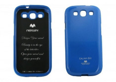 Husa Protectie Spate Goospery YJSAMGS3ABS albastra pentru Samsung Galaxy S3 I9300 foto