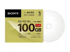 Sony bluray 100GB bd re bdxl 4k blu ray disc reinscriptibil foto