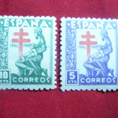 Serie Campanie contra Tuberculozei 1946 Spania , 2 val.
