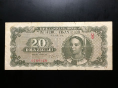 20 Lei 15 Iunie 1950 Romania, F foto