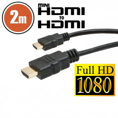 Cablu mini HDMI a?? 2 mcu conectoare placate cu aur - GBZ-20318 foto