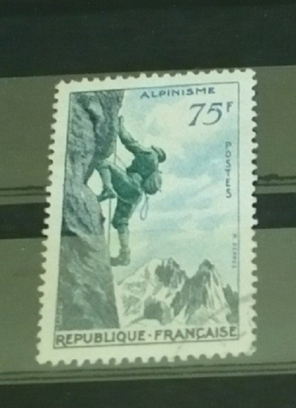 FRANTA 1956 &ndash; ALPINISM, timbru stampilat, B29