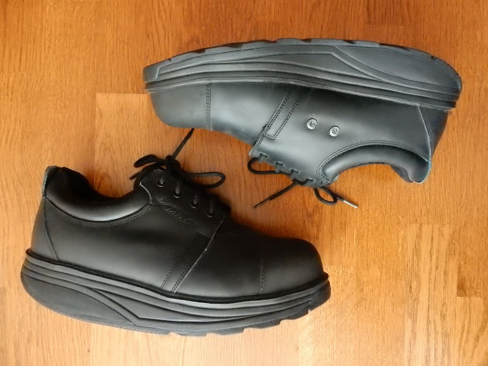 Pantofi lucru bombeu metalic ortopedici MBT Anti-Shoes piele naturala;  45;ca noi | arhiva Okazii.ro