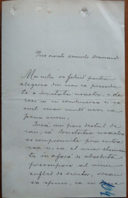Scrisoare a scriitorului evreu Ion Dragoslav catre Diamandi , 4 pagini , 1921 foto