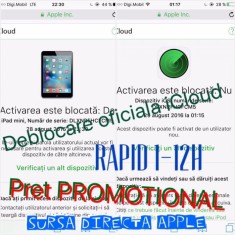 Deblocare ICLOUD iPad 1 2 3 4 pro mini air- WIFI, iWatch ,IPod 1-12 ore foto