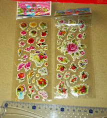 Set stickere pufoase - PVC abtibilduri trandafiri copii - 2+1 gratis - RBK18059 foto