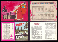 1968-1997 Lot 20 calendare de buzunar, 17 din Epoca de Aur, 2 cu Nadia Comaneci foto