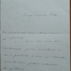 Scrisoare a Generalului Gr. Constandache catre I. C. Filitti , 1935