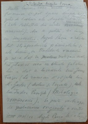 Eseu olograf al lui Dan Simionescu, membru al miscarii legionare foto