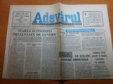 Ziarul adevarul 19 octombrie 1990- stare economiei prezentata de guvern