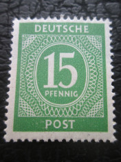Germania(Ocupatia Aliata) 1946 . 15 reichspfennig . nestampilat foto