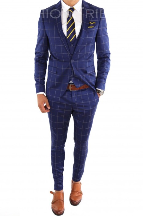 Costum tip ZARA - sacou + vesta + pantaloni costum barbati casual office - 6865 foto mare Costum tip ZARA - sacou + vesta + pantaloni costum barbati casual office - 6865 foto mare