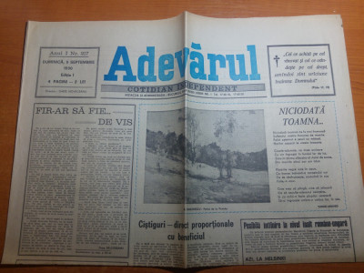 ziarul adevarul 9 septembrie 1990 foto