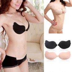 Sexy Sutien Invizibil Push up Bra Silicon Auto Adeziv Fara Bretele Wings foto