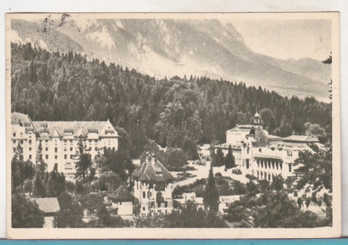 bnk cp Sinaia - Vedere - circulata 1954