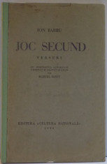 JOC SECUND , VERSURI de ION BARBU , 1930 foto