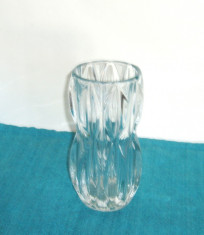 Vaza cristal de colectie 1961 -Clepsidra- design Jan Schmid, Rosice Cehoslovacia foto