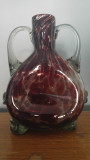 Vaza de sticla Padurea Neagra, anii &#039;70 - &#039;80, epoca comunista, 21 cm