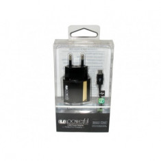 INCARCATOR PRIZA USB 2.1A POWERFUL + CABLU MICRO-USB -NEGRU foto