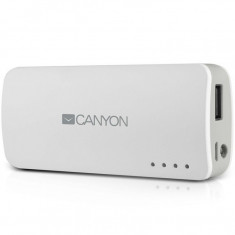 Baterie externa Canyon CNE-CPB44W 4400 mAh , USB , Alb foto