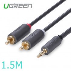 1.5M 2 RCA male to 3.5mm Audio Jack male cable UG014 foto