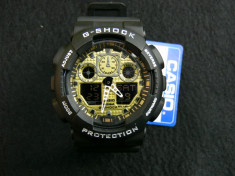 CASIO G-SHOCK GA-100-1A4ER , BLACK&amp;amp;GOLD-POZE REALE-MANUAL-MODEL NOU-VEZI ANUNT foto