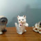 Lot 3 bibelouri miniaturi: 2 caini si o pisica, 4x4cm, decor, vechi, vintage