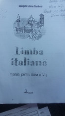 LIMBA ITALIANA -MANUAL PENTRU CLASA A IV A- CARABELA foto