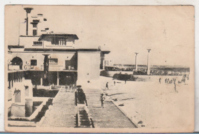 bnk cp Constanta - Mamaia - Plaja - uzata 1954 foto