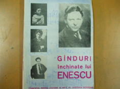 George Enescu ganduri inchinate Botosani 1970 foto