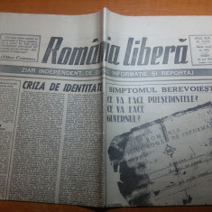 ziarul romania libera 24 mai 1991-articol despre mineriada
