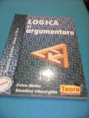 LOGICA SI ARGUMENTARE PETRE BIELTZ/DUMITRU GHEORGHIU MANUAL CLASA IX TEORA foto