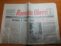 ziarul romania libera 10 mai 1991-art. despre regele mihai si independenta foto