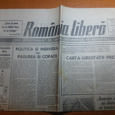 ziarul romania libera 22 septembrie 1990 - 9 luni de la revolutie