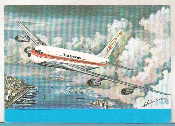bnk cp TAROM - Boeing 707 - necirculata - marca fixa