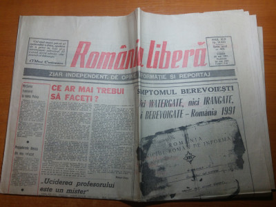 ziarul romania libera 25-26 mai 1991-art. &amp;quot;sindromul berevoiesti &amp;quot; foto